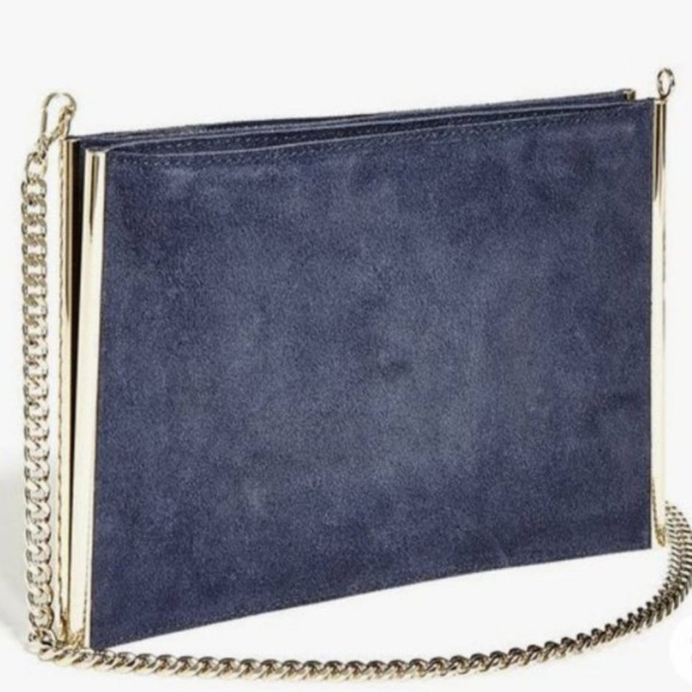 Marciano Suede Chain Crossbody Purse Perfect Cond